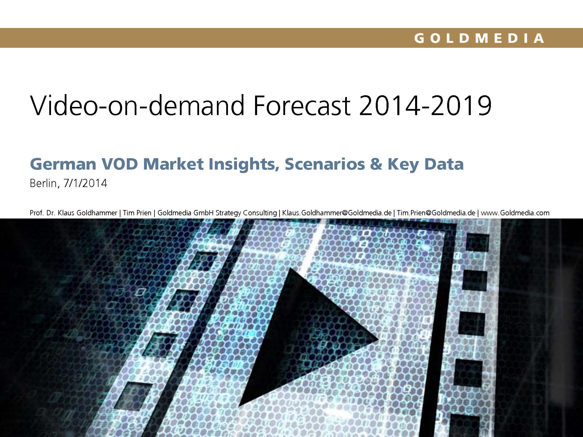 Goldmedia Study Video-on-Demand Forecast 2019